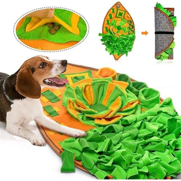 Snuffle Mat for Dogs, Dog Cats Nosework Feeding Mat, Pet Interactive Dog Puzzle - Picture 7 of 7
